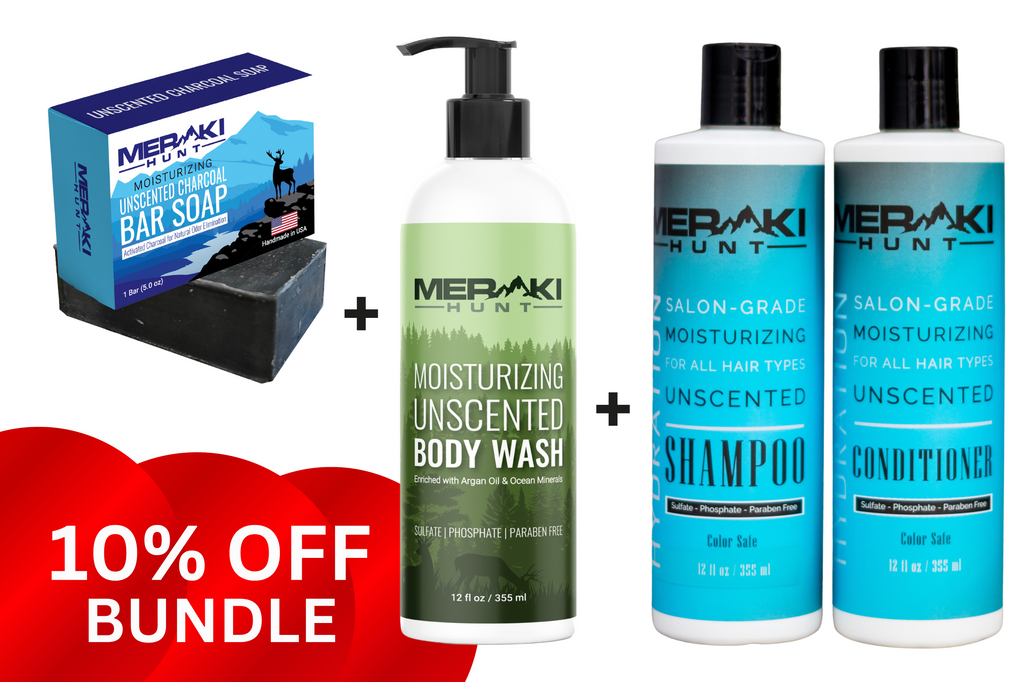 Complete Unscented Hair & Body Care Set for Hunting