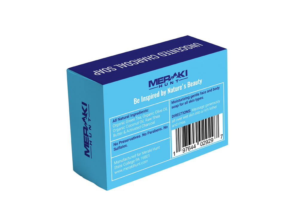 Meraki Hunt Unscented Bar Soap with Activated Charcoal