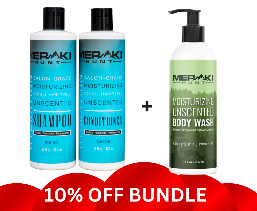 Unscented Shampoo & Conditioner with Unscented Body Wash