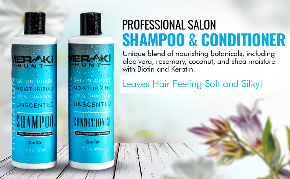 Meraki Hunt Scent Free Shampoo and Conditioner Set
