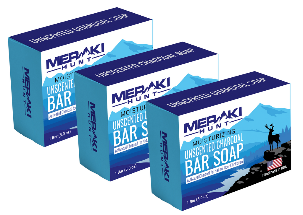 Meraki Hunt Unscented Bar Soap with Activated Charcoal