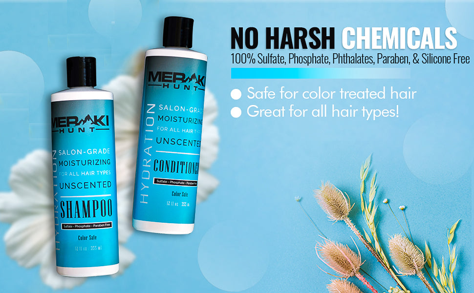 Meraki Hunt Scent Free Shampoo and Conditioner | Meraki Hunt